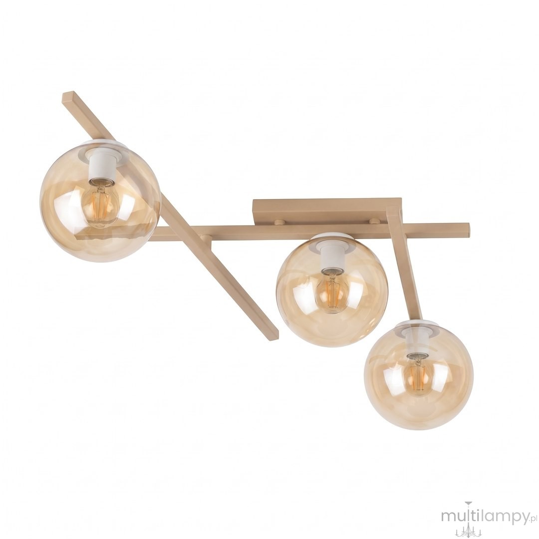 Smart lampa sufitowa 3xE14 mokka/bursztynowy 1794/3