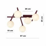 Smart lampa sufitowa 5xE14 burgund/biały 1795/5-6.jpeg