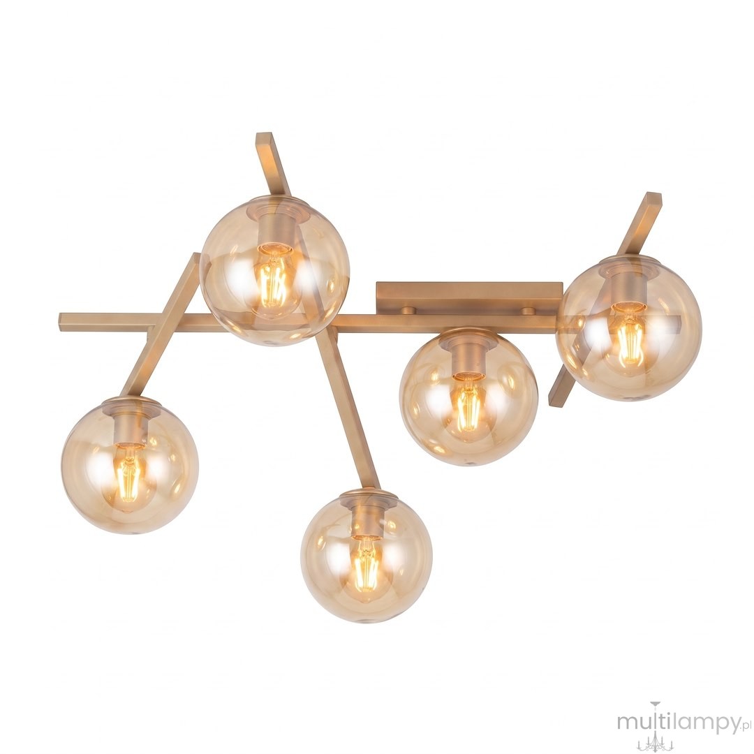 Smart lampa sufitowa 5xE14 mokka/bursztynowy 1794/5