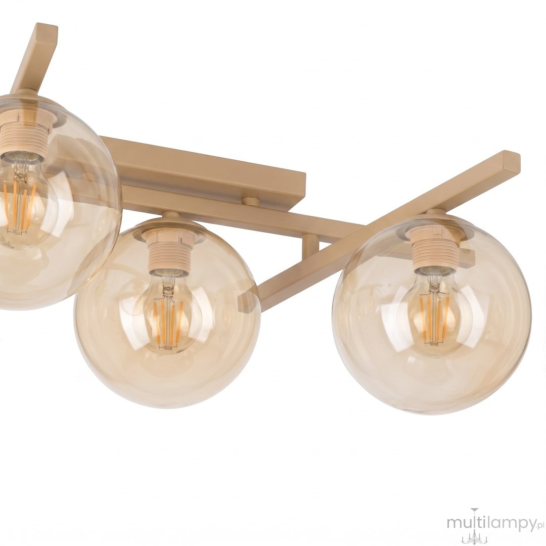Smart lampa sufitowa 5xE14 mokka/bursztynowy 1794/5