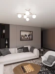 Smart lampa sufitowa 5xE14 mokka/biały 1793/5