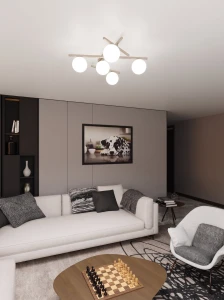 Smart lampa sufitowa 5xE14 mokka/biały 1793/5