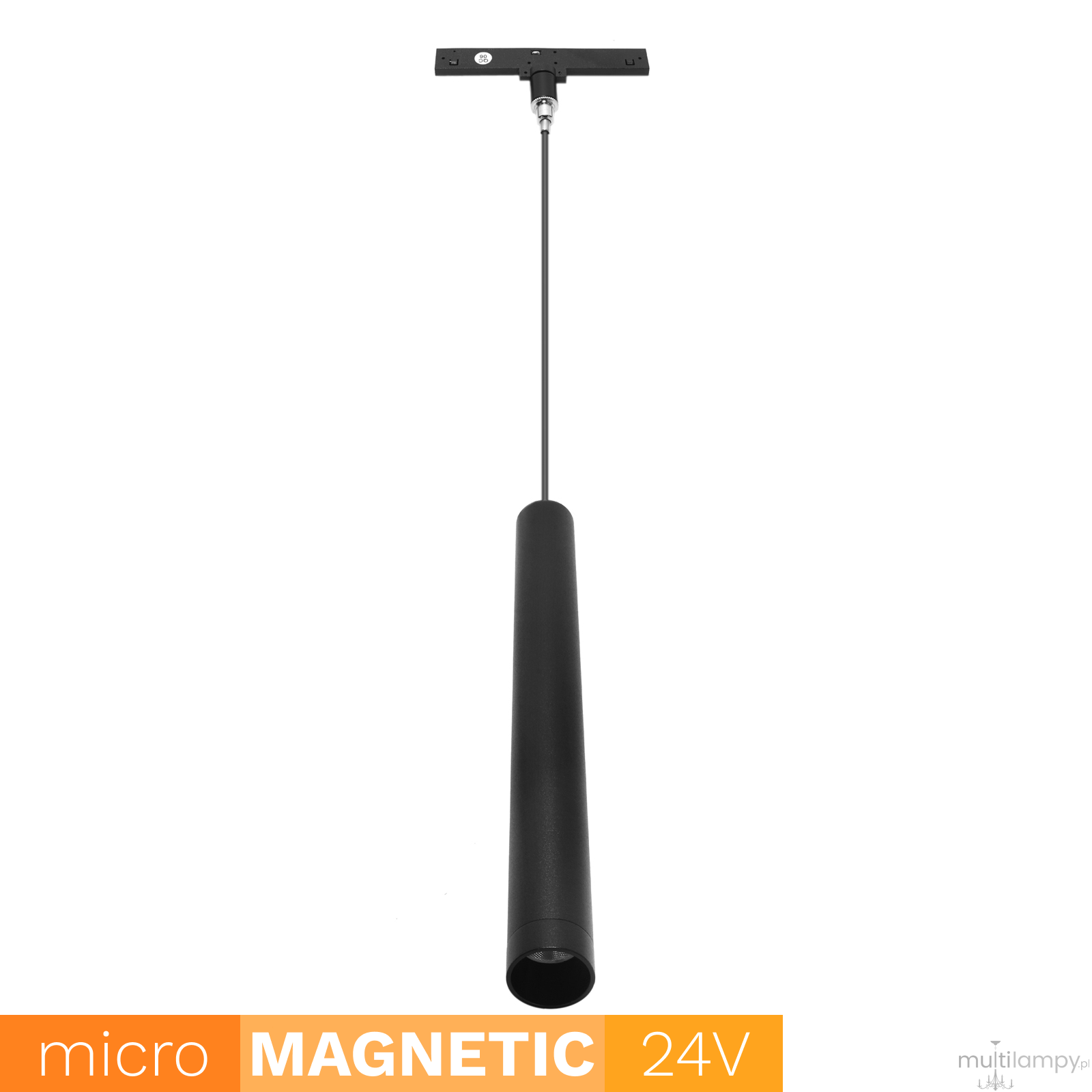 Sopel LED lampa wisząca do szyny magnetycznej Micro Magnetic 6W/3000K czarna