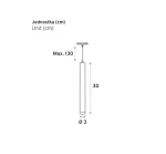 Sopel LED lampa wisząca do szyny magnetycznej Micro Magnetic 6W/3000K czarna