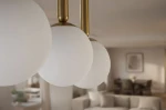 Toki lampa wisząca 3xE14 czarna biały K-5861