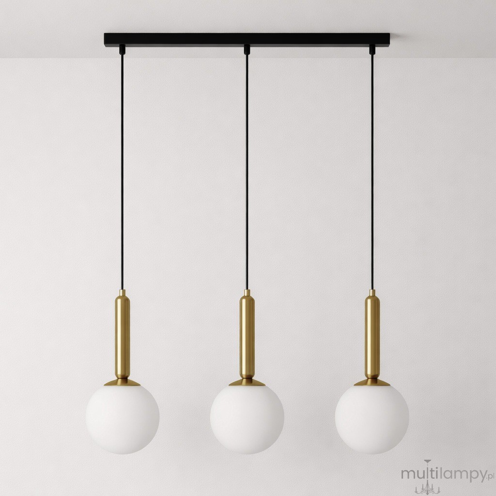 Toki lampa wisząca 3xE14 czarna biały K-5861