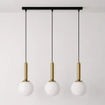 Toki lampa wisząca 3xE14 czarna biały K-5861