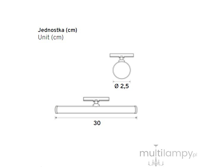 Tuba LED lampa do szyny magnetycznej Micro Magnetic 10W/3000K