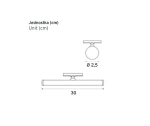 Tuba LED lampa do szyny magnetycznej Micro Magnetic 10W/3000K