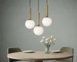 Toki lampa wisząca 3xE14 czarna biały K-5862