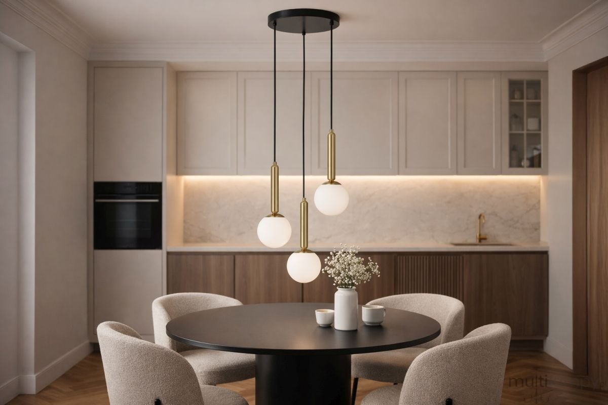 Toki lampa wisząca 3xE14 czarna biały K-5862