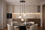 Toki lampa wisząca 3xE14 czarna biały K-5862