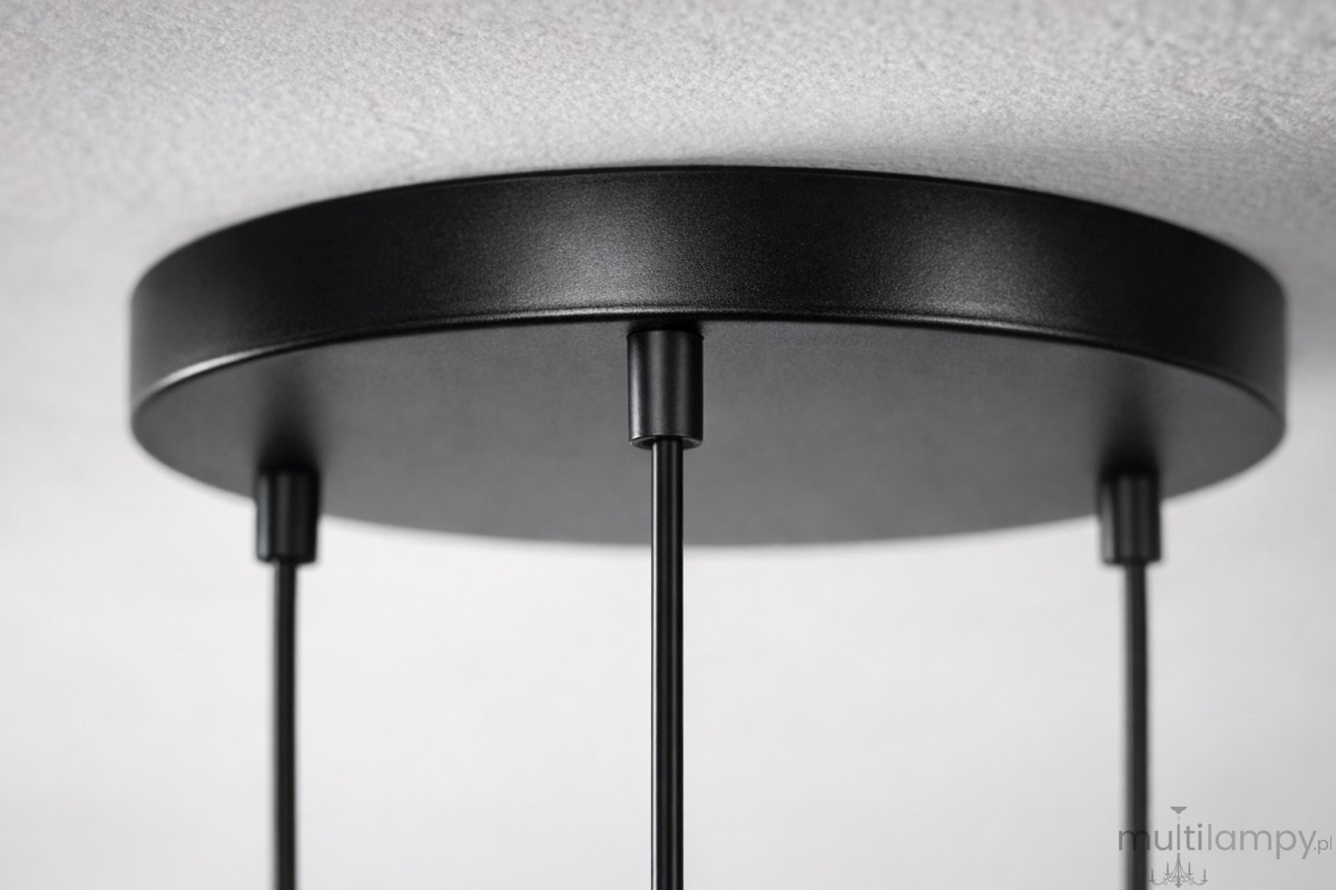 Toki lampa wisząca 3xE14 czarna biały K-5862