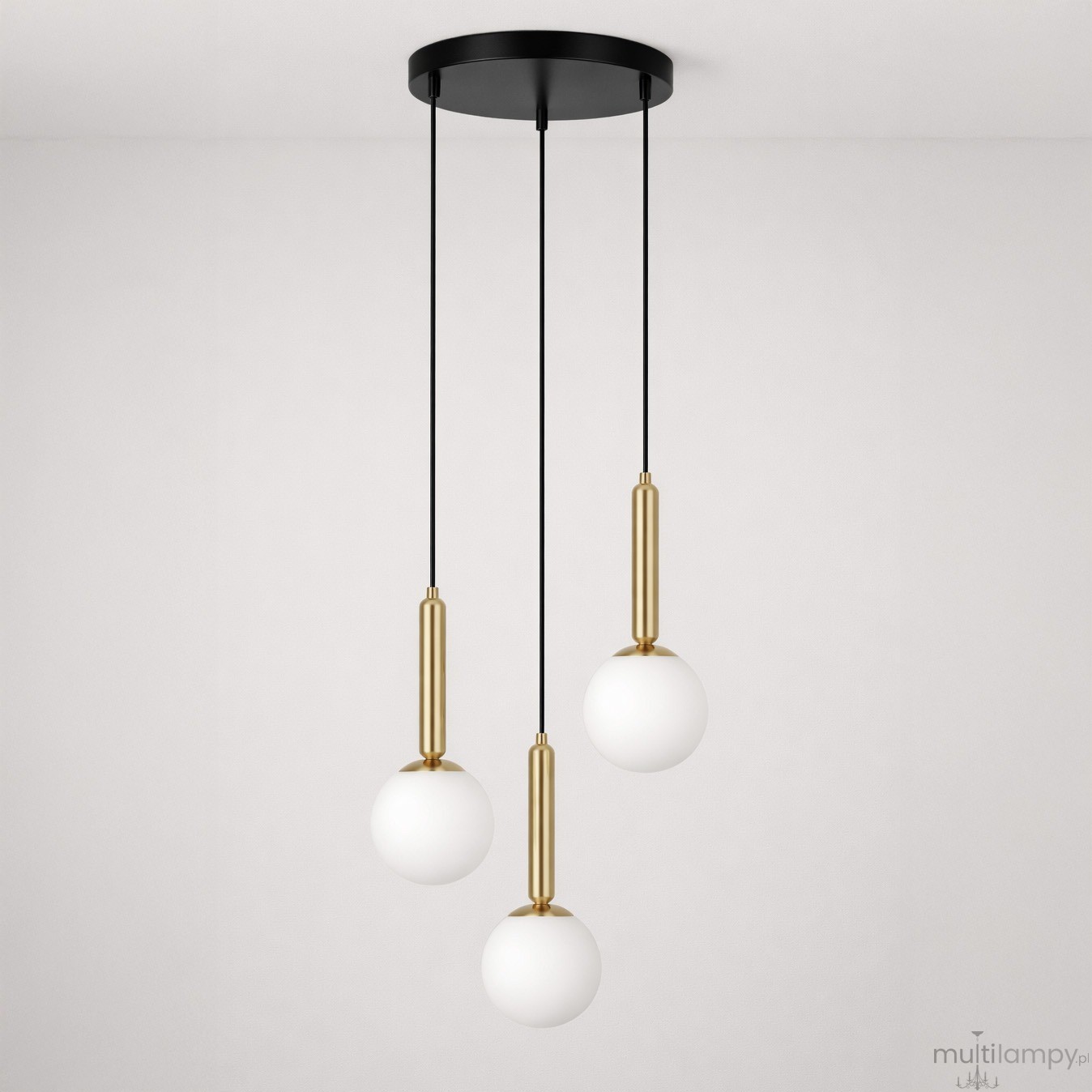 Toki lampa wisząca 3xE14 czarna biały K-5862