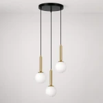 Toki lampa wisząca 3xE14 czarna biały K-5862