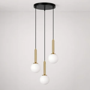 Toki lampa wisząca 3xE14 czarna biały K-5862