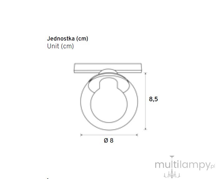 Kula LED lampa do szyny magnetycznej Micro Magnetic 6W/3000K