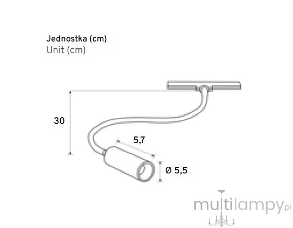 Lampa elastyczna LED do szyny magnetycznej Micro Magnetic 3W/4000K czarna