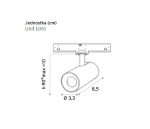 Spot regulowany LED do szyny magnetycznej Micro Magnetic 6W/3000K czarny