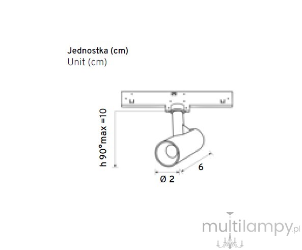 Spot regulowany LED do szyny magnetycznej Micro Magnetic 3W/3000K czarny
