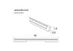Lampa LED liniowa do szyny magnetycznej Micro Magnetic L30/9W/3000K czarna