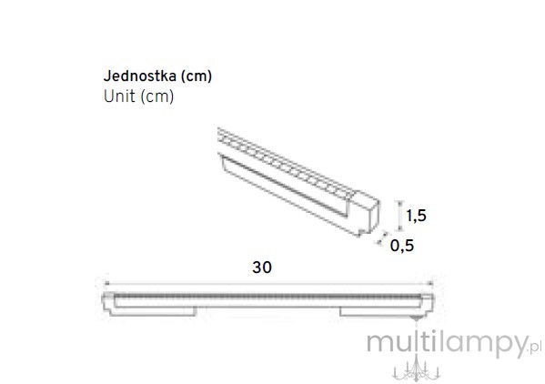 Lampa LED liniowa do szyny magnetycznej Micro Magnetic L30/9W/4000K czarna