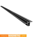 Szyna magnetyczna podtynkowa GK 12,5 mm Micro Magnetic 200 cm czarna
