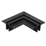 Łącznik kątowy do szyn magnetycznych podtynkowych GK 12,5 mm Micro Magnetic czarny