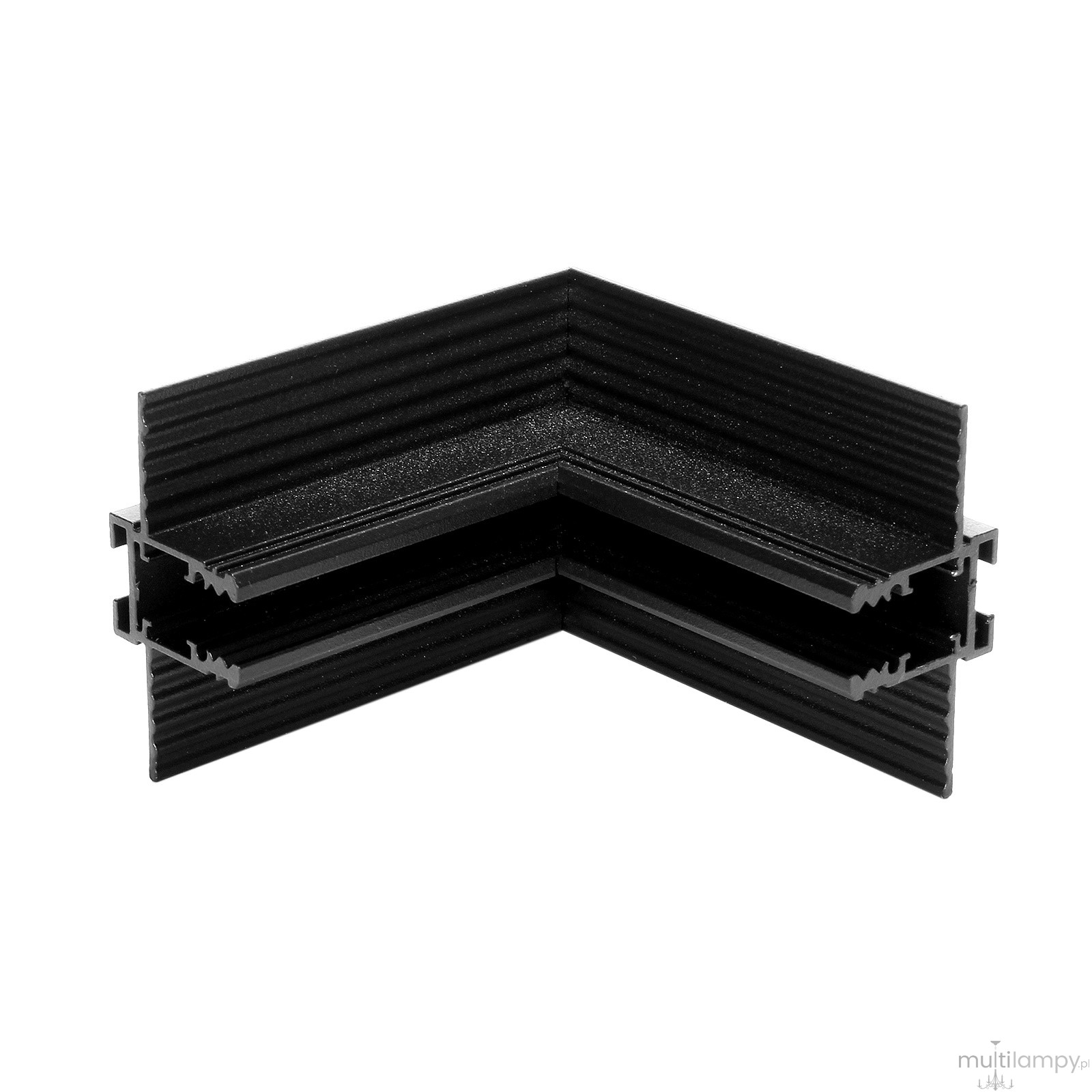 Łącznik kątowy sufit-ściana do szyn magnetycznych podtynkowych GK 12,5 mm Micro Magnetic czarny