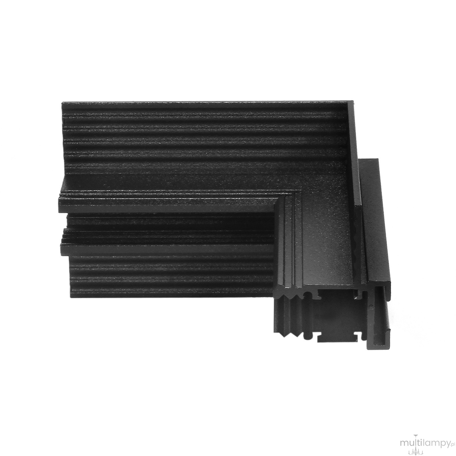 Łącznik kątowy sufit-ściana do szyn magnetycznych podtynkowych GK 12,5 mm Micro Magnetic czarny