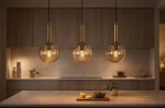 Yuki lampa wisząca 3xE14 czarna bursztynowy K-5866