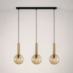 Yuki lampa wisząca 3xE14 czarna bursztynowy K-5866