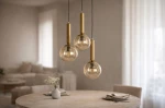 Yuki lampa wisząca 3xE14 czarna bursztynowy K-5867