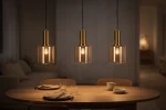 Aigo lampa wisząca 3xE27 czarna bursztynowy K-5877
