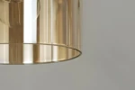 Aigo lampa wisząca 3xE27 czarna bursztynowy K-5877