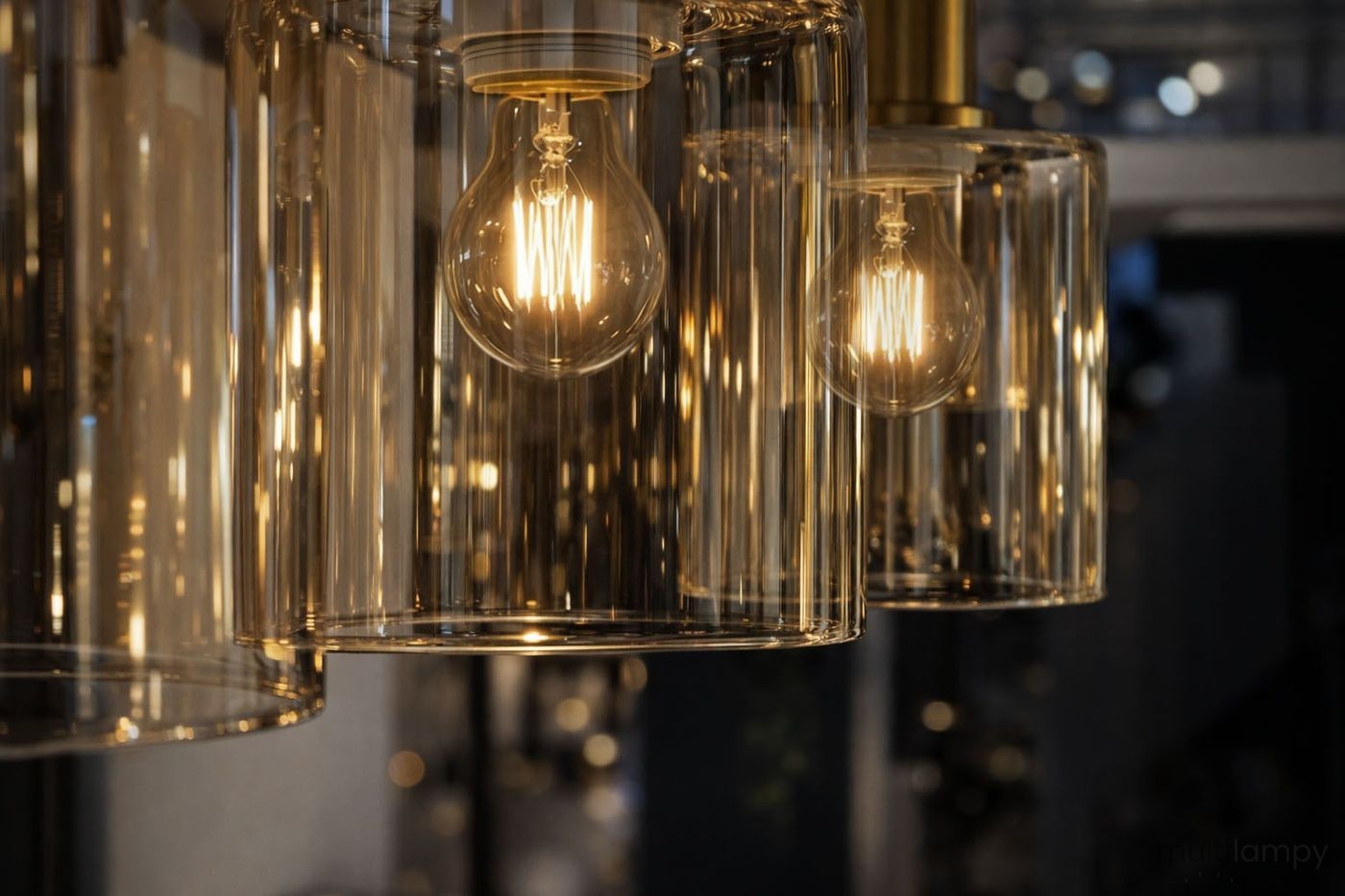 Aigo lampa wisząca 3xE27 czarna bursztynowy K-5877
