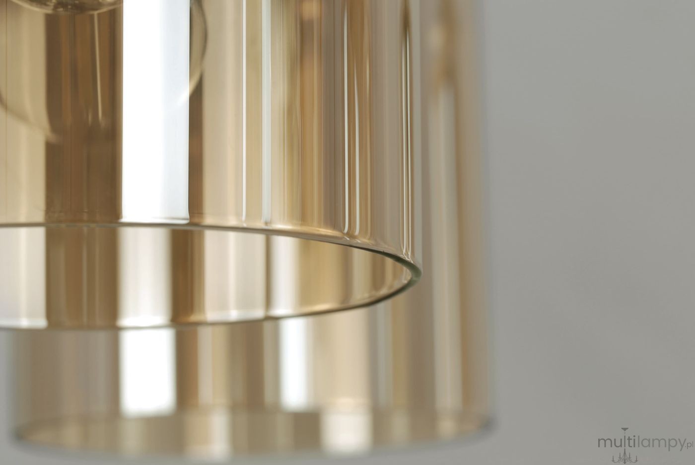 Aigo lampa wisząca 3xE27 czarna bursztynowy K-5878