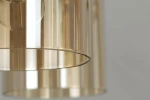 Aigo lampa wisząca 3xE27 czarna bursztynowy K-5878