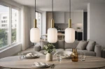 Fiore lampa wisząca 3xE27 czarna biała K-5881
