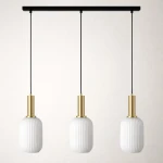 Fiore lampa wisząca 3xE27 czarna biała K-5881