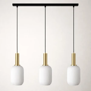 Fiore lampa wisząca 3xE27 czarna biała K-5881