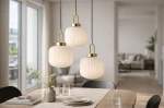 Diop lampa wisząca 3xE27 czarna biała K-5892