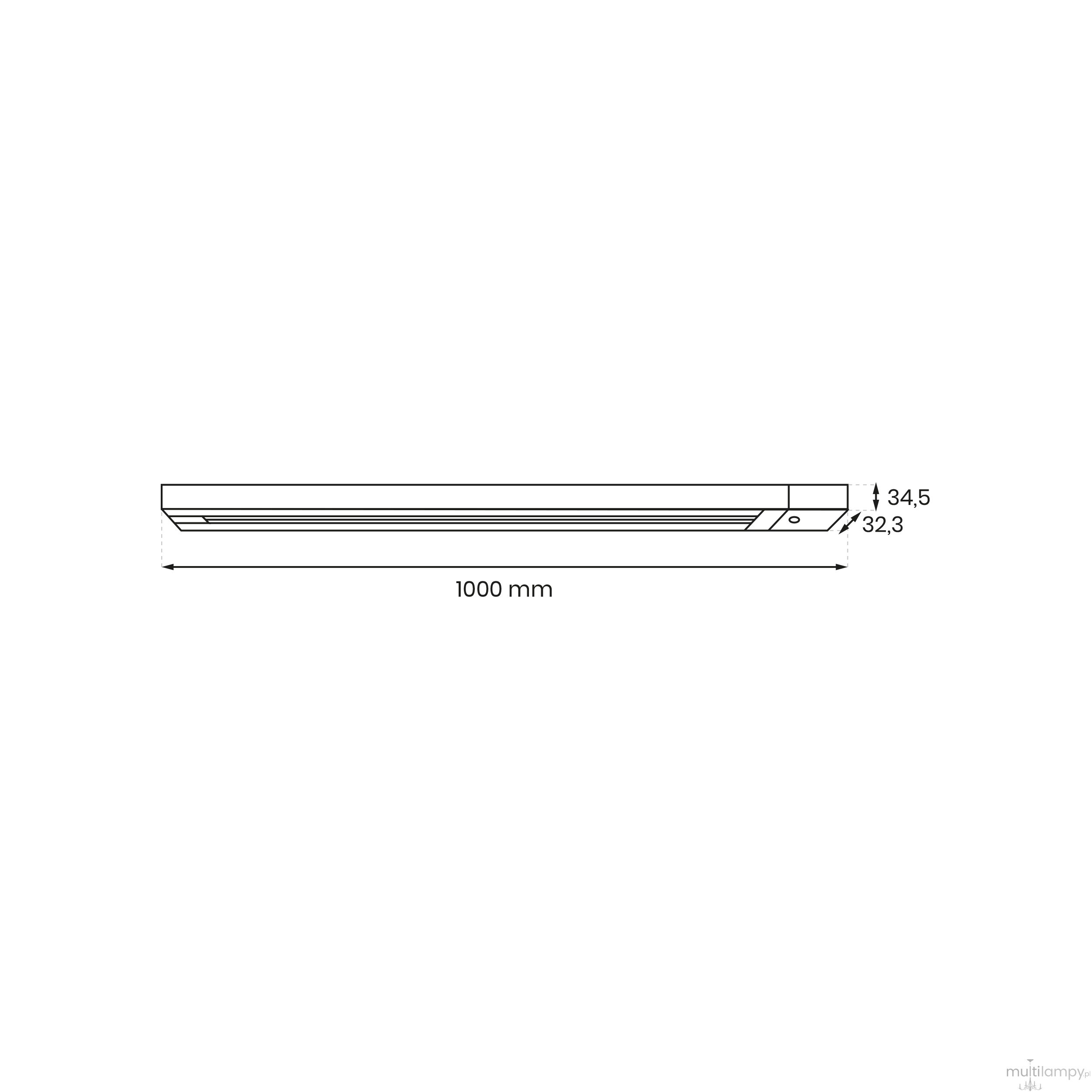 Track prowadnica szyna 3-fazowa 100 cm biała ML2133