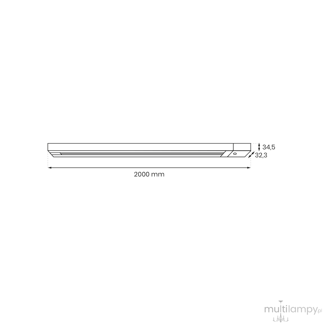 Track prowadnica szyna 3-fazowa 200 cm czarna ML2136