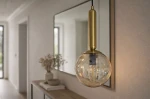 Yuki lampa wisząca E14 czarna bursztynowy K-5865