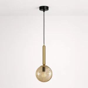 Yuki lampa wisząca E14 czarna bursztynowy K-5865