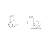 Track Ojo LED 35W 2700/4000K spot do szyny 3-fazowej czarny ML1109