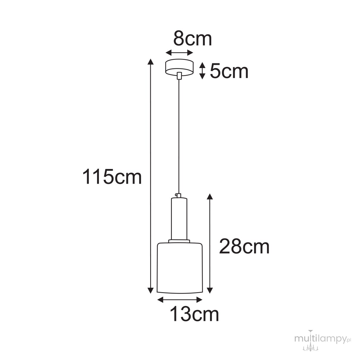 Aigo lampa wisząca E27 czarna bursztynowy K-5875