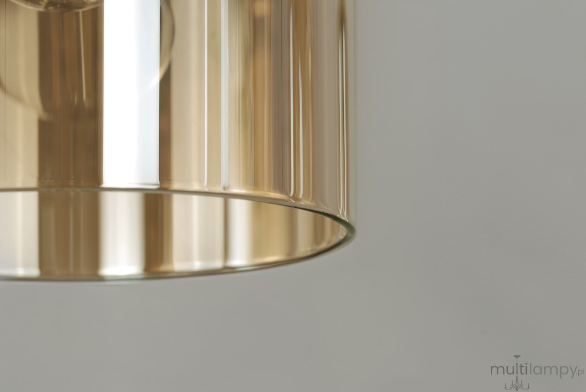 Aigo lampa wisząca E27 czarna bursztynowy K-5875