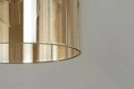 Aigo lampa wisząca E27 czarna bursztynowy K-5875
